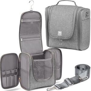 BOACAY Toilettas met grote capaciteit, dames, heren, kinderen, reistas, (X-Large) kwartsgrijs grijs interieur, Toilettas BOACAY Toilettas met grote capaciteit, dames, heren, kinderen, reistas, (X-Large) kwartsgrijs grijs interieur, Toilettas