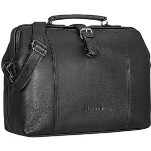 STILORD Johannes Vintage dokterstas van leer met gespsluiting in retrostijl, zwart., L, Reistas STILORD Johannes Vintage dokterstas van leer met gespsluiting in retrostijl, zwart., L, Reistas
