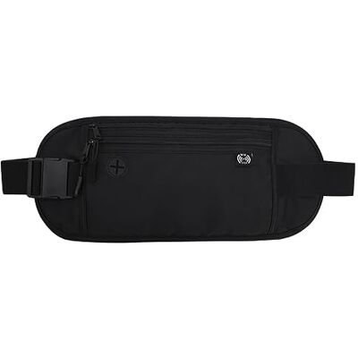 EBayin Onzichtbare heuptas voor paspoort, geld, verborgen riemtas, verborgen veiligheidsportemonnee, buitensporten, joggen, heuptas, zwart. EBayin Onzichtbare heuptas voor paspoort, geld, verborgen riemtas, verborgen veiligheidsportemonnee, buitensporten, joggen, heuptas, zwart.