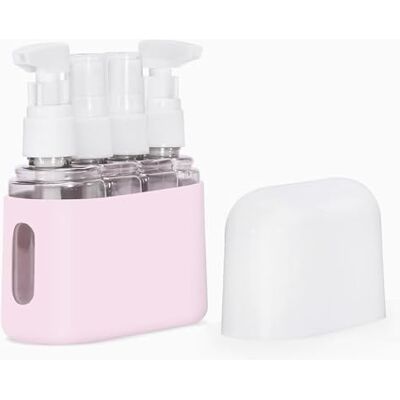 Generic Lot de flacons de voyage rechargeables 2 en 1/3 en 1/4 en 1 – Récipients portables anti-fuite pour cosmétiques, shampoing et lotion, pour aéroport vacances (2 en 1), rose, 4-in-1, Classique Generic Lot de flacons de voyage rechargeables 2 en 1/3 en 1/4 en 1 – Récipients portables anti-fuite pour cosmétiques, shampoing et lotion, pour aéroport vacances (2 en 1), rose, 4-in-1, Classique