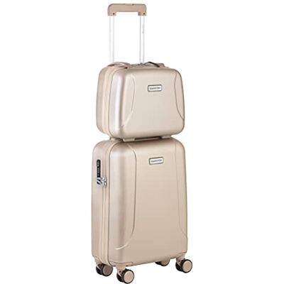 CarryOn Skyhopper Handbagagekoffer, 55 cm, met beauty, harde koffer, handbagage, reiskoffer (beige, 55 cm + beautycase) CarryOn Skyhopper Handbagagekoffer, 55 cm, met beauty, harde koffer, handbagage, reiskoffer (beige, 55 cm + beautycase)