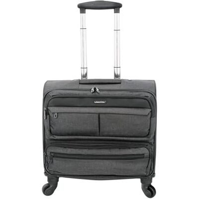 LIGHTPAK Business Laptop Overnight Ronney Trolleykoffer van 600D nylon met 4 360° wielen, antraciet, 44 cm, koffer LIGHTPAK Business Laptop Overnight Ronney Trolleykoffer van 600D nylon met 4 360° wielen, antraciet, 44 cm, koffer