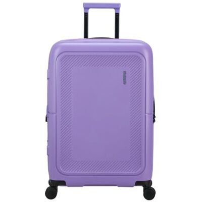 American Tourister Uitschuifbare middelzware trolley met 4 zwenkwielen en geïntegreerde sluiting met 3-cijferige combinatie met TSA-functie, groot hoofdvak, riemen, E459 paars, M, Rekbaar American Tourister Uitschuifbare middelzware trolley met 4 zwenkwielen en geïntegreerde sluiting met 3-cijferige combinatie met TSA-functie, groot hoofdvak, riemen, E459 paars, M, Rekbaar