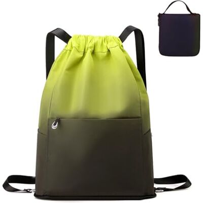 RisePlus Rugzak met trekkoord, groot, waterdicht, sporttas voor dames en heren, multifunctioneel, voor zwembad, fitnessstudio, winkelen, reizen, lichtgewicht opvouwbare rugzak met meerdere zakken, 43 x 32 x 16 cm RisePlus Rugzak met trekkoord, groot, waterdicht, sporttas voor dames en heren, multifunctioneel, voor zwembad, fitnessstudio, winkelen, reizen, lichtgewicht opvouwbare rugzak met meerdere zakken, 43 x 32 x 16 cm