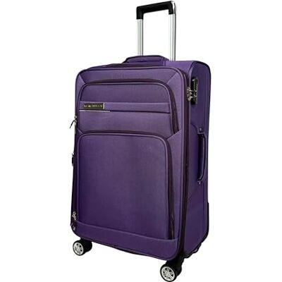 MY TRAVEL BAG Reiskoffer van rekbare stof met dubbele wielen (M/L/XL/XXL of set van 4) zachte bagage, lila, grote koffer (75 cm), stoffen koffer met dubbele wielen MY TRAVEL BAG Reiskoffer van rekbare stof met dubbele wielen (M/L/XL/XXL of set van 4) zachte bagage, lila, grote koffer (75 cm), stoffen koffer met dubbele wielen