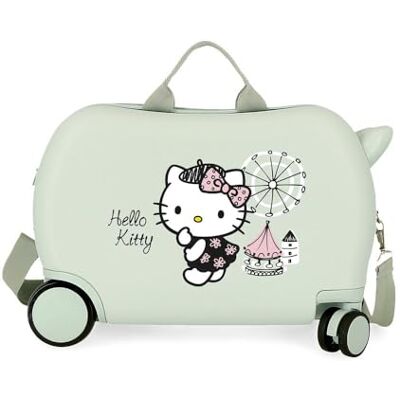 Hello Kitty Fair Kinderkoffer, groen, 45 x 31 x 20 cm, hard ABS, 24,6 l, 1,8 kg, 4 wielen, handbagage, groen, kinderkoffer Hello Kitty Fair Kinderkoffer, groen, 45 x 31 x 20 cm, hard ABS, 24,6 l, 1,8 kg, 4 wielen, handbagage, groen, kinderkoffer