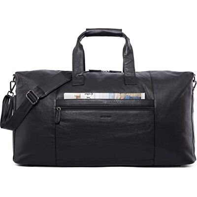 LEABAGS Weekender voor dames en heren Premium echt lederen reistas 55L sporttas duffle sporttas trainingstas vliegtuigtas groot LEABAGS Weekender voor dames en heren Premium echt lederen reistas 55L sporttas duffle sporttas trainingstas vliegtuigtas groot