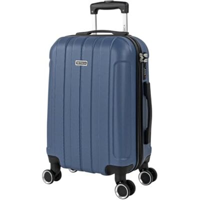 ITACA Harde ABS-reiskoffers, reiskoffer, middelgrote en grote koffer, telescopische handgreep, 4 zwenkwielen en cijferslot, Blauwe jeans, Handbagage ITACA Harde ABS-reiskoffers, reiskoffer, middelgrote en grote koffer, telescopische handgreep, 4 zwenkwielen en cijferslot, Blauwe jeans, Handbagage