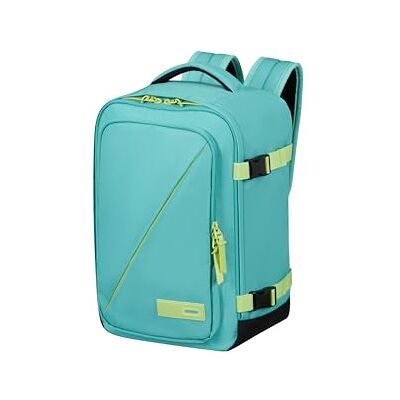 American Tourister Take2Cabin Ryanair cabinetas 25 x 20 x 40 cm, 24 l, 0,50 kg, handbagage, vliegtuigrugzak S onder de stoel, turquoise/groen (Dusty turquoise/limoen) American Tourister Take2Cabin Ryanair cabinetas 25 x 20 x 40 cm, 24 l, 0,50 kg, handbagage, vliegtuigrugzak S onder de stoel, turquoise/groen (Dusty turquoise/limoen)