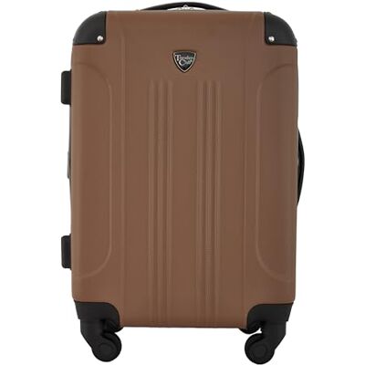 Travelers Club Chicago uittrekbare harde koffer met zwenkwielen, Rum Caramel, Chicago Hardside uittrekbare trolley Travelers Club Chicago uittrekbare harde koffer met zwenkwielen, Rum Caramel, Chicago Hardside uittrekbare trolley