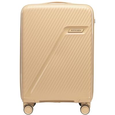 WITTCHEN WIN Line Petite valise cabine bagage cabine léger Valise rigide polypropylène serrure à combinaison poignée télescopique 4 doubles roues 360° Taille M Beige WITTCHEN WIN Line Petite valise cabine bagage cabine léger Valise rigide polypropylène serrure à combinaison poignée télescopique 4 doubles roues 360° Taille M Beige