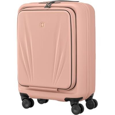 WENGER Skyon 4-Wheel Hard Shell Suitcase with TSA Lock, Lightweight Travel Trolley for Travel & Holidays, Unisex, Rose Gold, Carry-On WENGER Skyon 4-Wheel Hard Shell Suitcase with TSA Lock, Lightweight Travel Trolley for Travel & Holidays, Unisex, Rose Gold, Carry-On