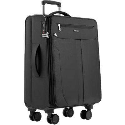 Travely Kofferset van stof, zwart., L: 67 x 43 x 28-31 cm Travely Kofferset van stof, zwart., L: 67 x 43 x 28-31 cm