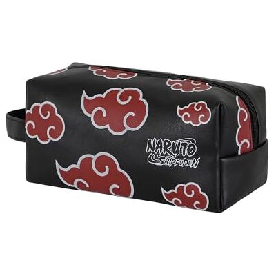 KARACTERMANIA Naruto Clouds Brick Plus toilettas voor op reis, zwart KARACTERMANIA Naruto Clouds Brick Plus toilettas voor op reis, zwart