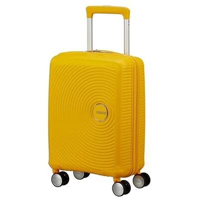 American Tourister Soundbox, Geel (Gouden Geel), Soundbox Mini Kids Goudgeel, harde koffer, 47H x 32W x 21D cm, 22 L, 1.8 kg, met binnenliggende kruisbanden American Tourister Soundbox, Geel (Gouden Geel), Soundbox Mini Kids Goudgeel, harde koffer, 47H x 32W x 21D cm, 22 L, 1.8 kg, met binnenliggende kruisbanden