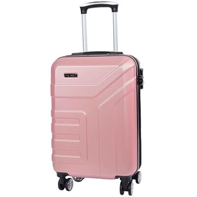 A1 FASHION GOODS Koffer met 4 wielen van ABS met uitschuifbaar cijferslot, Rose Gold., Harde bagage met uitschuifbare wielen A1 FASHION GOODS Koffer met 4 wielen van ABS met uitschuifbaar cijferslot, Rose Gold., Harde bagage met uitschuifbare wielen