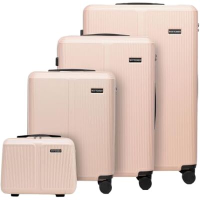 WITTCHEN Stripes Line koffer, 36 liter, harde ABS-schaal, 4 360° draaibare wielen, cijferslot, handbagage voor Brussels Airlines/Ryanair, Kofferset (S, M, L, XL), Klassiek WITTCHEN Stripes Line koffer, 36 liter, harde ABS-schaal, 4 360° draaibare wielen, cijferslot, handbagage voor Brussels Airlines/Ryanair, Kofferset (S, M, L, XL), Klassiek