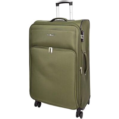 A1 FASHION GOODS Ultralichte, rekbare zachte koffer met 8 wielen Cuba, Khaki (stad), Koffer A1 FASHION GOODS Ultralichte, rekbare zachte koffer met 8 wielen Cuba, Khaki (stad), Koffer
