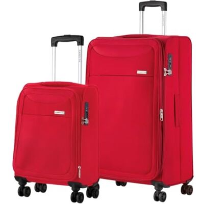 CarryOn Air Set de 2 Valises Souple Bagage a main 55cm 77cm Grande Valise Extensible (Rouge, Groot) CarryOn Air Set de 2 Valises Souple Bagage a main 55cm 77cm Grande Valise Extensible (Rouge, Groot)