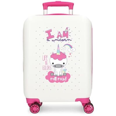 ROLL ROAD I Am Unicorn Cabinekoffer, wit, 33 x 50 x 20 cm, stijf, ABS, zijcijfersluiting, 28,4 l, 2 kg, 4 dubbele wielen, handbagage, wit, cabinekoffer, Wit., Handbagage ROLL ROAD I Am Unicorn Cabinekoffer, wit, 33 x 50 x 20 cm, stijf, ABS, zijcijfersluiting, 28,4 l, 2 kg, 4 dubbele wielen, handbagage, wit, cabinekoffer, Wit., Handbagage