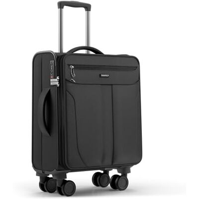 Travely Kofferset van stof, zwart., M: 55 x 40 x 20-23 cm Travely Kofferset van stof, zwart., M: 55 x 40 x 20-23 cm