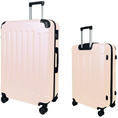 MY TRAVEL BAG Harde koffer van ABS (handbagage, middelgroot), 4 dubbele wielen, Champagne, Harde koffer van ABS MY TRAVEL BAG Harde koffer van ABS (handbagage, middelgroot), 4 dubbele wielen, Champagne, Harde koffer van ABS