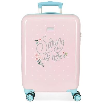 ROLL ROAD Spring is Here cabinekoffer roze 38 x 55 x 20 cm harde ABS zijcombinatie sluiting 34 l 2 kg 4 wielen handbagage roze handbagage koffer ROLL ROAD Spring is Here cabinekoffer roze 38 x 55 x 20 cm harde ABS zijcombinatie sluiting 34 l 2 kg 4 wielen handbagage roze handbagage koffer