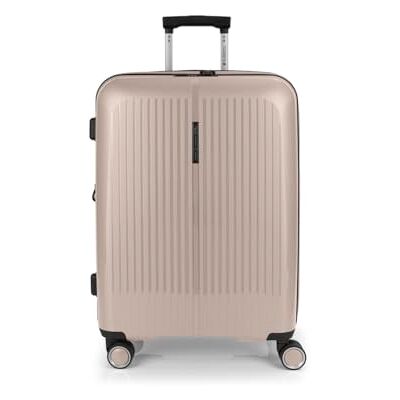 Gabol Brooklyn middelgrote koffer met harde schaal met inhoud tot 70 l, Beige, Klassiek Gabol Brooklyn middelgrote koffer met harde schaal met inhoud tot 70 l, Beige, Klassiek