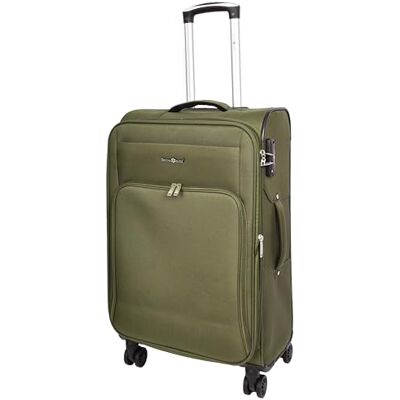 A1 FASHION GOODS Ultralichte, rekbare zachte koffer met 8 wielen Cuba, Khaki (stad), Koffer A1 FASHION GOODS Ultralichte, rekbare zachte koffer met 8 wielen Cuba, Khaki (stad), Koffer