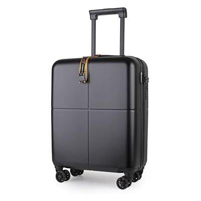 JLY Harde kofferset van 100% polycarbonaat, TSA-sluiting, stille wielen, elegant design en maximale organisatie voor reizen en zaken, zwart, Piccola (55 cm), harde koffer JLY Harde kofferset van 100% polycarbonaat, TSA-sluiting, stille wielen, elegant design en maximale organisatie voor reizen en zaken, zwart, Piccola (55 cm), harde koffer