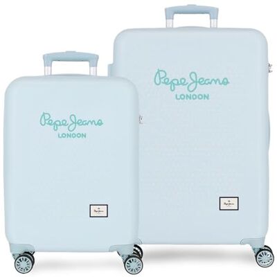 Pepe Jeans Dalma Kofferset, blauw, 55/70 cm, stijf, 6 kg, TSA-sluiting, ABS, 6 kg, 115 l, blauw, Talla única, kofferset, Blauw, kofferset Pepe Jeans Dalma Kofferset, blauw, 55/70 cm, stijf, 6 kg, TSA-sluiting, ABS, 6 kg, 115 l, blauw, Talla única, kofferset, Blauw, kofferset