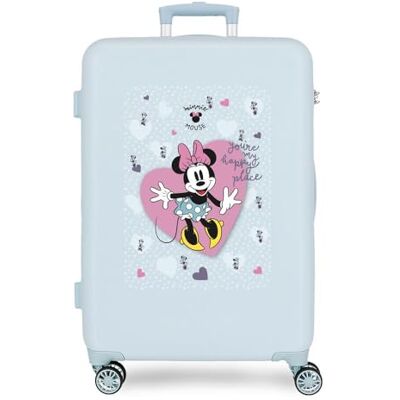 Disney Joumma Minnie My Happy Place koffer, middelgroot, blauw, 46 x 65 x 23 cm, stijf, 2,62 kg, cijfersluiting aan de zijkant, ABS, 2,62 kg, 56 breekbaar, blauw, Talla única, middelgrote koffer Disney Joumma Minnie My Happy Place koffer, middelgroot, blauw, 46 x 65 x 23 cm, stijf, 2,62 kg, cijfersluiting aan de zijkant, ABS, 2,62 kg, 56 breekbaar, blauw, Talla única, middelgrote koffer
