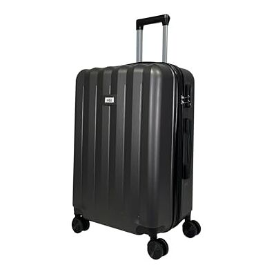 MY TRAVEL BAG Koffer met harde schaal van ABS (handbagage, medium-groot) met dubbele wielen, Antraciet, Uittrekbare harde koffer MY TRAVEL BAG Koffer met harde schaal van ABS (handbagage, medium-groot) met dubbele wielen, Antraciet, Uittrekbare harde koffer