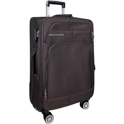 MY TRAVEL BAG Reiskoffer van rekbare stof met dubbele wielen (M/L/XL/XXL of 4 stuks) zachte bagage, koffie, handbagage (55 cm), stoffen koffer met dubbele wielen MY TRAVEL BAG Reiskoffer van rekbare stof met dubbele wielen (M/L/XL/XXL of 4 stuks) zachte bagage, koffie, handbagage (55 cm), stoffen koffer met dubbele wielen