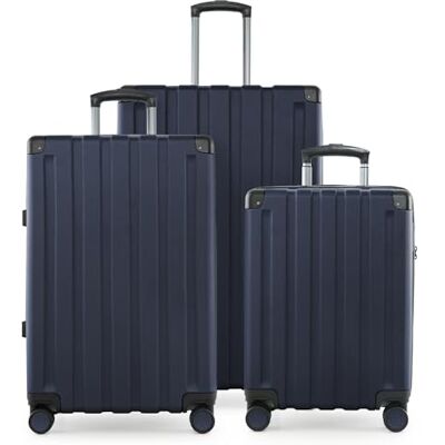 Hauptstadtkoffer Q-Damm Kofferset, 3-delig, S, M, L, cabine, 54 cm, medium, 68 cm, groot, 78 cm, TSA, harde schaal ABS, Donkerblauw, Koffer Hauptstadtkoffer Q-Damm Kofferset, 3-delig, S, M, L, cabine, 54 cm, medium, 68 cm, groot, 78 cm, TSA, harde schaal ABS, Donkerblauw, Koffer
