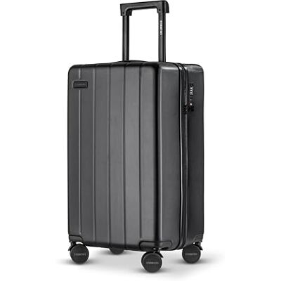 ETERNITIVE Handbagage Handbagage van ABS Snit: 55 x 35,5 x 23 cm 33 l Harde koffer met TSA-slot Koffer met 4 wielen 360° Zwart ETERNITIVE Handbagage Handbagage van ABS Snit: 55 x 35,5 x 23 cm 33 l Harde koffer met TSA-slot Koffer met 4 wielen 360° Zwart