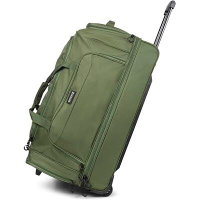 TravelZ Reistas met wieltjes, 96 l, weekendtas met telescopische handgreep en optrekstang, zachte bagage, groen TravelZ Reistas met wieltjes, 96 l, weekendtas met telescopische handgreep en optrekstang, zachte bagage, groen
