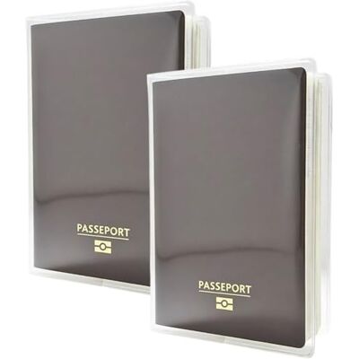 Ugozen 2 stuks paspoortbeschermhoes Trensparent Cristal Standard (2) Ugozen 2 stuks paspoortbeschermhoes Trensparent Cristal Standard (2)