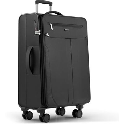 Travely Kofferset van stof, zwart., XL: 79 x 48 x 32-35 cm Travely Kofferset van stof, zwart., XL: 79 x 48 x 32-35 cm