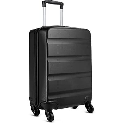 Kono 55x38x20cm Koffer Cabine Duurzame en Lichtgewicht ABS Bagage 33L met 4 Wielen (Zwart) Kono 55x38x20cm Koffer Cabine Duurzame en Lichtgewicht ABS Bagage 33L met 4 Wielen (Zwart)