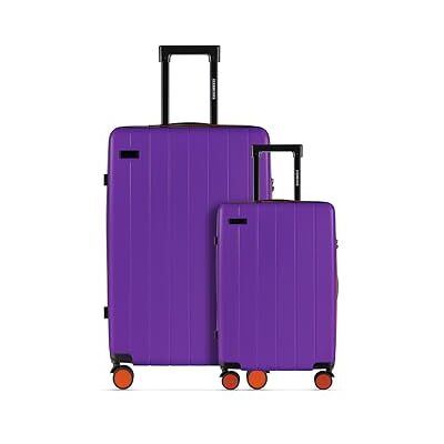 ETERNITIVE Koffer Reiskoffer van ABS Harde koffer met TSA-slot Koffer met 4 wielen 360° Lichte koffer, Paars., Set hut en groot ETERNITIVE Koffer Reiskoffer van ABS Harde koffer met TSA-slot Koffer met 4 wielen 360° Lichte koffer, Paars., Set hut en groot