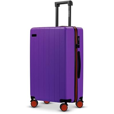 ETERNITIVE Harde reiskoffer van ABS Lichtgewicht reistrolley met 4 360° dubbele wielen Bagage met TSA-slot, Paars., Middelgrote koffer (M) ETERNITIVE Harde reiskoffer van ABS Lichtgewicht reistrolley met 4 360° dubbele wielen Bagage met TSA-slot, Paars., Middelgrote koffer (M)