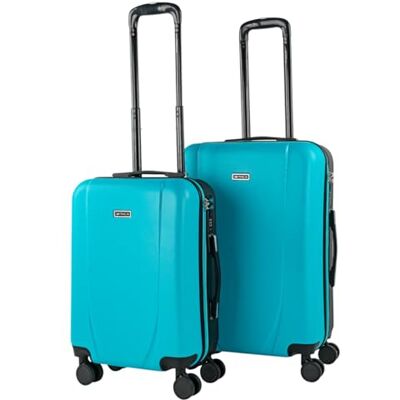 ITACA Kofferset met harde koffer met 4 wielen – grote koffer, vliegtuig, bagage voor op reis. Set koffer voor reizen. Combinatieslot 71115, Tourquise-Antraciet, Basic ITACA Kofferset met harde koffer met 4 wielen – grote koffer, vliegtuig, bagage voor op reis. Set koffer voor reizen. Combinatieslot 71115, Tourquise-Antraciet, Basic