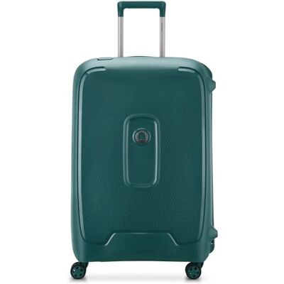 DELSEY Paris MONCEY Harde cabinekoffer 55x35x25 cm 38 liter S Zwart, Groen, M, Recyclebaar en gerecycled DELSEY Paris MONCEY Harde cabinekoffer 55x35x25 cm 38 liter S Zwart, Groen, M, Recyclebaar en gerecycled