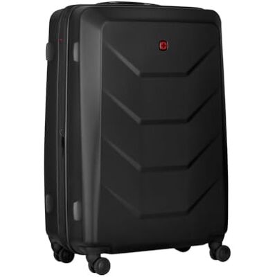 WENGER Prymo Grote harde koffer met 4 wielen, trolley, groot, 96 (107) l, veiligheidsslot, dames en heren, reizen, vakantie, zwart, 612538 WENGER Prymo Grote harde koffer met 4 wielen, trolley, groot, 96 (107) l, veiligheidsslot, dames en heren, reizen, vakantie, zwart, 612538