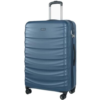 PUCCINI Valencia Harde koffer van polycarbonaat, lichte handkoffer voor op reis met dubbele wielen, M-L-XL, Donkerblauw, XL, Maat XL PUCCINI Valencia Harde koffer van polycarbonaat, lichte handkoffer voor op reis met dubbele wielen, M-L-XL, Donkerblauw, XL, Maat XL