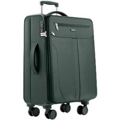 Travely Kofferset van stof, Groen, L: 67 x 43 x 28-31 cm Travely Kofferset van stof, Groen, L: 67 x 43 x 28-31 cm