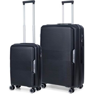 TravelZ Swinger Set van 2 koffers – handbagage 55 cm + grote koffer 78 cm – set kleine koffers met grote afmetingen 105 liter – zwart TravelZ Swinger Set van 2 koffers – handbagage 55 cm + grote koffer 78 cm – set kleine koffers met grote afmetingen 105 liter – zwart