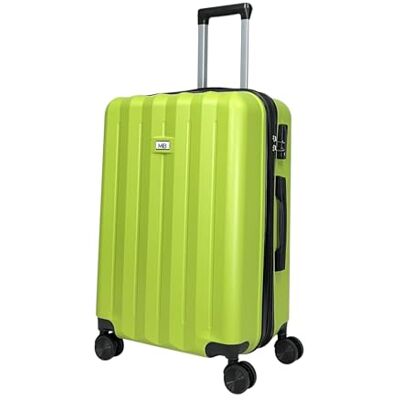 MY TRAVEL BAG Harde koffer van ABS (handbagage, middelgroot) met dubbele wielen, groen, grote koffer (75 cm), harde koffer uitbreidbaar MY TRAVEL BAG Harde koffer van ABS (handbagage, middelgroot) met dubbele wielen, groen, grote koffer (75 cm), harde koffer uitbreidbaar