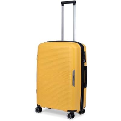 TravelZ Swinger Harde koffer, middelgroot, uittrekbaar, 67 cm, koffer maat M, 75 liter, met TSA-slot geel TravelZ Swinger Harde koffer, middelgroot, uittrekbaar, 67 cm, koffer maat M, 75 liter, met TSA-slot geel